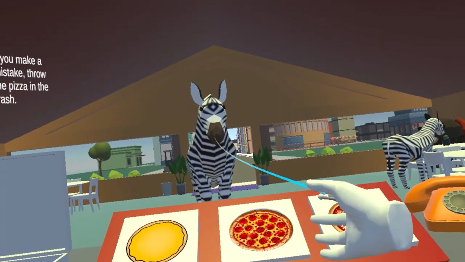 Screenshot of the virtual reality game in Unity
